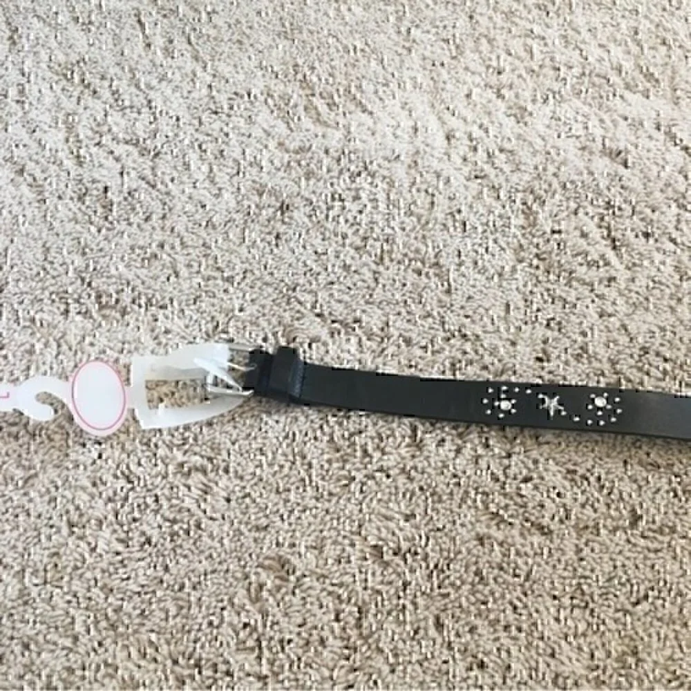 Girls size large black bling belt